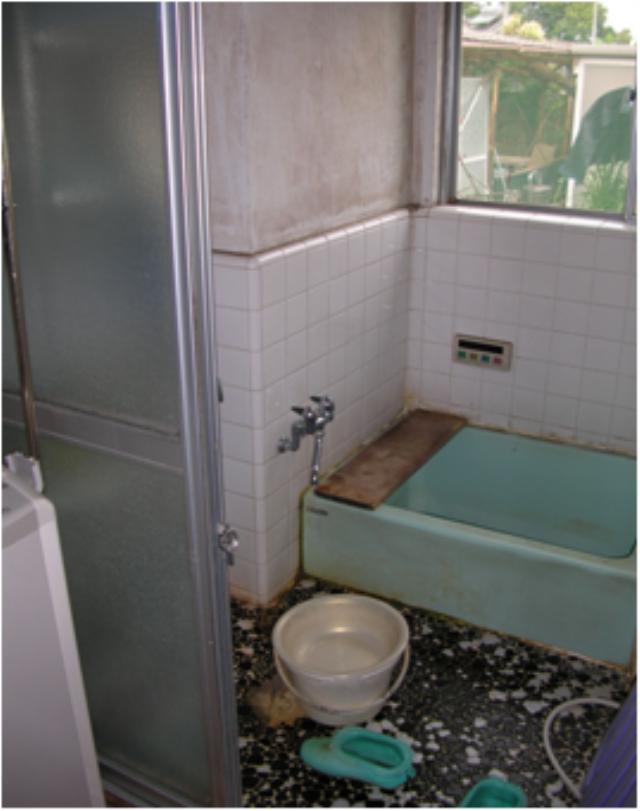 栃木小山 在来工法浴室の施工前